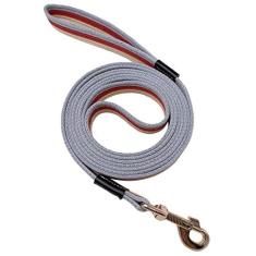 Imagem de Shorven Coleira para cães de algodão macio para treinamento básico, 1,8 m de comprimento, 0,9 cm de largura, vermelha