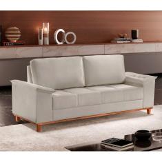 Imagem de Sofá Ravena Linho 03 Lugares D28 Meu Sofá Online A302 Linho Branco
