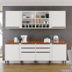 Imagem de Cozinha Compacta 4 Peças 6 Portas 4 Gavetas Pérola Branco