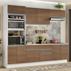 Imagem de Armário De Cozinha 270cm Branco/Rustic13 Branco/Rustic