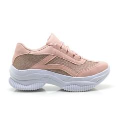 Imagem de Tênis Feminino Plataforma Casual Sneaker Femme Sola Alta - Thows, Bege