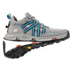 Imagem de Korkers Sapato feminino All Axis - Tênis aquático para todos os terrenos para clima quente, Cinza/Azul, 11