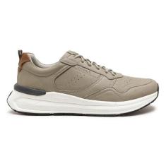 Imagem de Tênis De Couro Democrata Masculino Denim Brad Ultra Light 527101, Bege