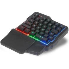 Imagem de Teclado Gamer Semi Mecânico Single Hand Uma Mão Usb Rgb Pc - FY