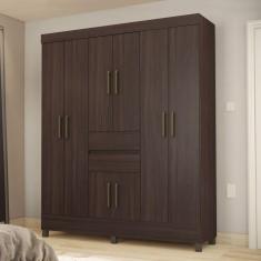 Imagem de Guarda-Roupa Solteiro Munique 8 Portas 2 Gavetas Café Touch - Demóbile