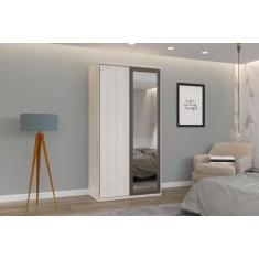 Imagem de Guarda roupa solteiro 100% mdf premium 1,20 larg sem espelho vanilla -