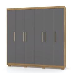 Imagem de Guarda Roupa Casal Pernambuco 6 Portas Nature Alasca Vila Rica