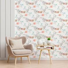 Imagem de Papel De Parede Adesivo Flor E Folha N012148 Rolo 0,58X3M