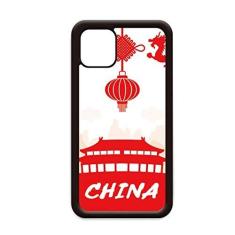 Imagem de Red Outline China Landmark Capa para iPhone 12 Pro Max para Apple Mini Mobile Case Shell