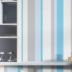 Imagem de Papel De Parede Adesivo Quarto Listrado Listras  3M