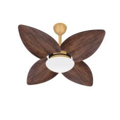 Imagem de Ventilador Teto Dourado Turbo 4 Pás Imbuia Winds Ventax 220V