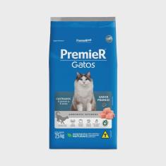 Imagem de Ração Premier Ambientes Internos Gatos Castrados 6 Meses a 6 Anos Frango 7,5kg