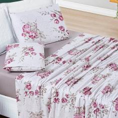 Imagem de Jogo De Lençol King Avere 200 Fios Estampado 4 Peças Lilac