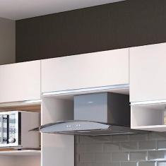 Imagem de Armário Aéreo para Cozinha 1 Porta Basculante Athena Irm Móveis Branco