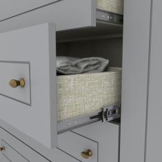 Imagem de Guarda Roupa Casal 06 Portas 04 Gavetas Mississipi Henn Cinza