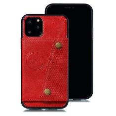 Imagem de Capa de telefone de couro PU para iPhone 13 12 11 14 Pro Max Plus 12 Mini XS Max XR 7 8 6 6S Plus SE 2020 Capa de carteira com slot para cartão, vermelha, para iphone 8 plus