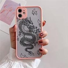 Imagem de Capa de telefone com padrão animal dragão fashion para iphone 13 12 11 pro max x xs xr 8 7 6 plus capa dura transparente fosca, estilo 9, para iphone 13