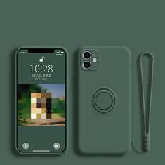 Imagem de Capa de suporte de anel magnético de silicone líquido de luxo para Samsung Galaxy S22 Ultra Plus S21 S20 FE A52S A52 A72 A51 Nota 20 10 Capa, Verde Escuro, para A13 5G