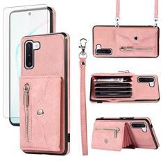 Imagem de Asuwish Capa de telefone para Samsung Galaxy Note 10 5G capa carteira com alça transversal de pulso cordão suporte para cartão de crédito acessórios de celular de couro Note10 notas 10s Ten Not S10