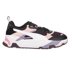 Imagem de PUMA Tênis feminino Trinity com cadarço casual - preto, rosa, roxo, Preto, rosa, roxo, 36