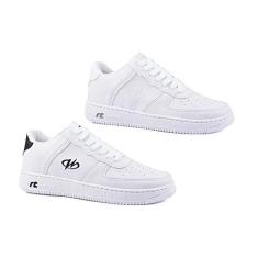 Imagem de Kit 2 Pares Tênis Estilo Retrô Sneaker Runway Masculino Tamanho:40;Cor:Branco Preto e Branco