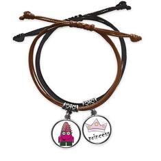 Imagem de DIYthinker Pulseira de couro com corrente de mão e monstro rosa do universo alienígena