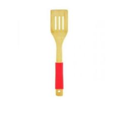 Imagem de Espatula Vazada de Bambu 30 cm Com Cabo Silicone - Wincy