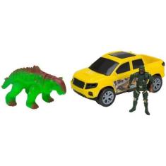 Imagem de Brinquedo dino park adventure com carrinho dinossauro e bonequinhos