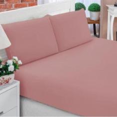 Imagem de Jogo De Lençol Casal King Com Elástico 3 Peças  Percal 400 Fios - Rt E