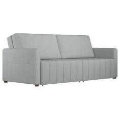 Imagem de Sofá Retrátil Bipartido 3 Lugares 220cm Swift Linho Cinza Claro - Sall