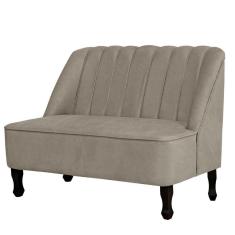 Imagem de Sofá Namoradeira Carlita Classic Luxo Para Escritório Sala Corino Bege - Ahazzo Móveis