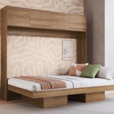 Imagem de Cama Casal Articulável Horizontal com Portas 140 Hanover Mel