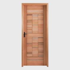 Imagem de Kit Porta Pronta Maciça 214x89cm Eucalipto Direita Pm96 Cruzeiro Portas