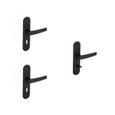 Imagem de Kit 2 Fechaduras Interna e 1 WC Espelho Concept Pado Preto