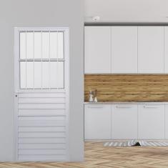 Imagem de Porta de Alumínio Social 210x86cm Fortline Atlântica Branco