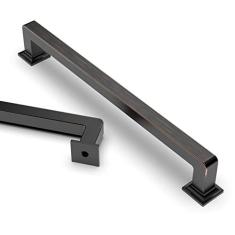 Imagem de Asidrama Pacote com 10 puxadores de armário de cozinha de bronze polido a óleo de 160 mm, puxadores de armário de cozinha puxadores de armário de cozinha puxadores de gaveta