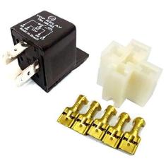 Imagem de 5 Rele Universal 4 Pinos 12V 40A e 5 Conjunto Porta Relês