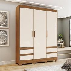 Imagem de Guarda Roupas 3 Portas 4 Gavetas B55 Nature/off White