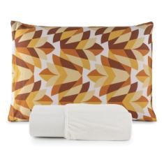 Imagem de Jogo De Lençol Solteiro Malha 100% Algodão 02 Pçs C/ Elástico Estampad