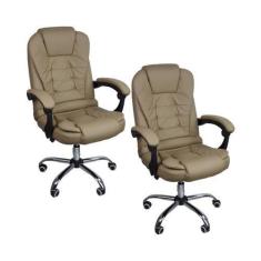 Imagem de Kit 2 Cadeiras De Escritório Presidente Reclinável - Oficial Webshop