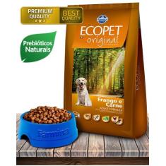 Imagem de Ração Seca Ecopet Natural Carne E Frango Cães Adultos - 20Kg