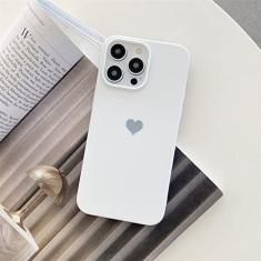 Imagem de Candy Color Love Heart Phone Case Para iphone 14 13 12 Mini 11 Pro XS Max 8 7 Plus X XR SE 2 3 Silicone Soft TPU Back Cover, White, For iPhone 14 Pro