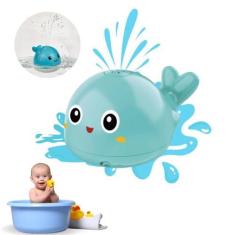 Imagem de Brinquedo De Banho Baleia Esguicha Água E Luz - Fss Variedades