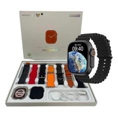 Imagem de Relógio Smartwatch Hw Ultra2 Preto AMOLED NFC Faz Ligações e Recebe Re