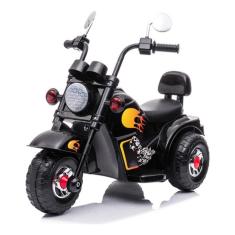 Imagem de Mini Moto Elétrica 6v Infantil Preta Com Música E Farol Zippy