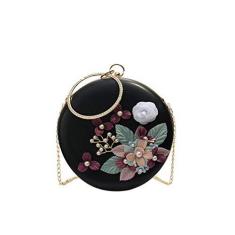 Imagem de OSALADI Bolsa tiracolo redonda, bolsa de mão, carteira, fashion, floral, bolsa de mão para mulheres, , 18*18*5cm