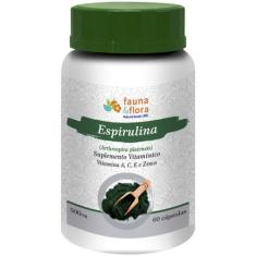 Imagem de Spirulina 500Mg Fauna & Flora 60 Cápsulas - Com Vitaminas A, C, E E Zi