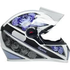 Imagem de Capacete Para Moto Fw3 Gt Femme Branco Lilas Tamanho 60