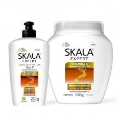 Imagem de Creme Pentear + Creme De Tratamento Vitamina C Colágeno Skala