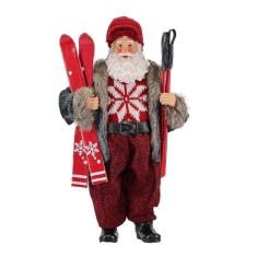Imagem de Boneco Natal Decorativo Papai Noel Esquiador Natalino 27cm